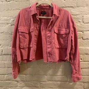 Top Shop Cropped Pink Jacket